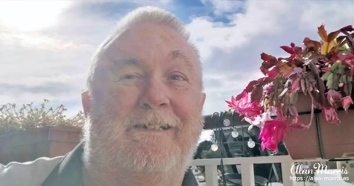 Alan Morris on his apartment balcony.